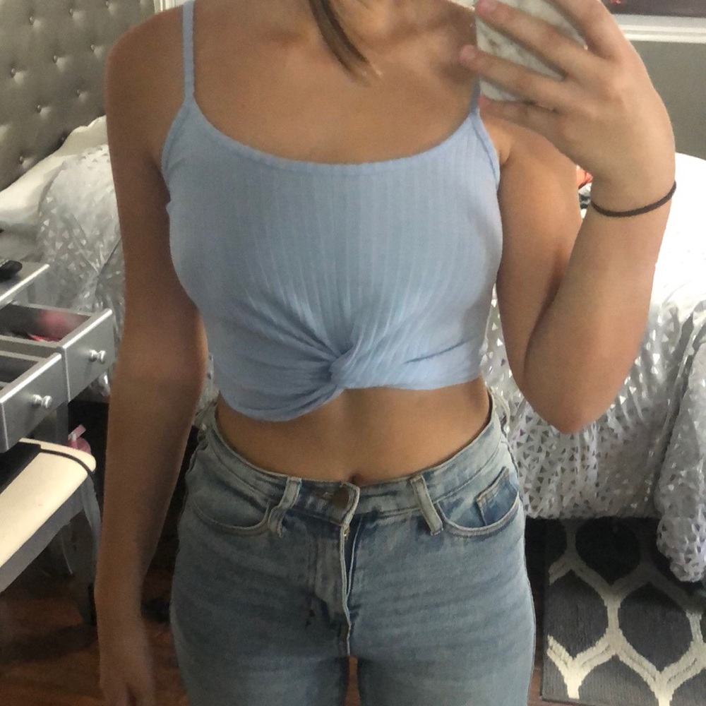 Baby Blue Summer Crop Top! Size Small